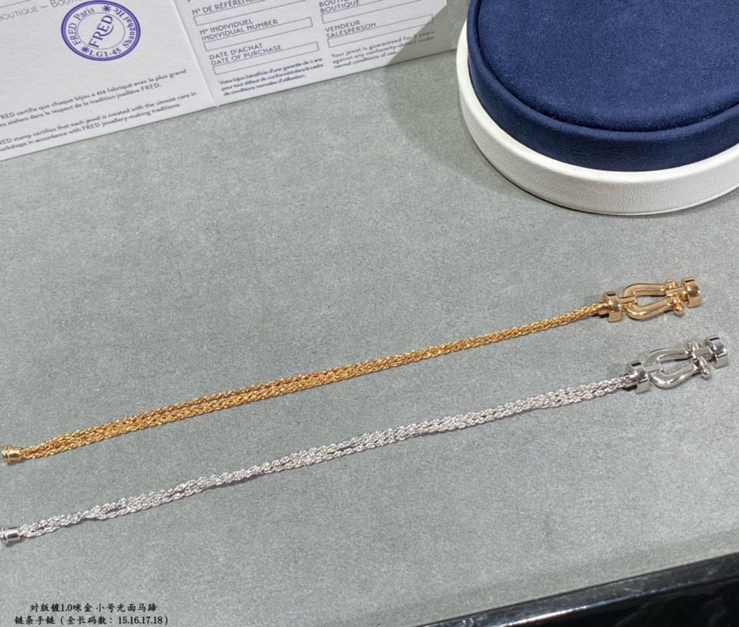 [Shinejoy]FORCE SMALL HORSESHOE  DIAMOND CHAIN ROPE BRACELET