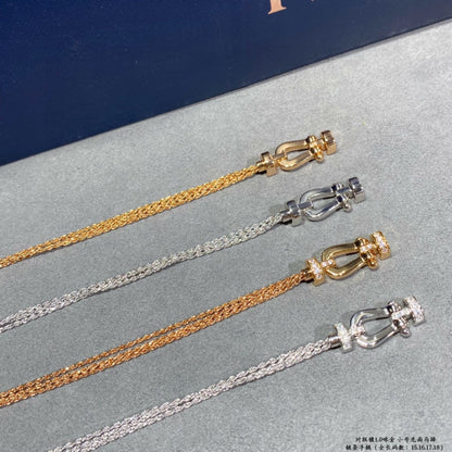 [Shinejoy]FORCE SMALL HORSESHOE  DIAMOND CHAIN ROPE BRACELET