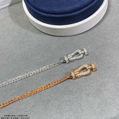 [Shinejoy]FORCE SMALL HORSESHOE  DIAMOND CHAIN ROPE BRACELET