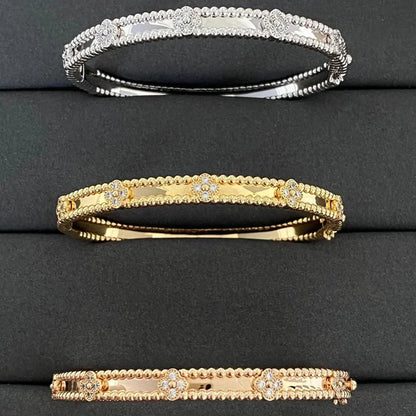 [Shinejoy]CLOVER BRACELET 4MM DIAMONDS