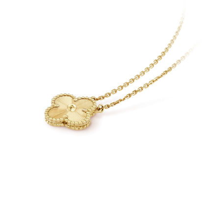 [Shinejoy]CLOVER 15MM LASER NECKLACE