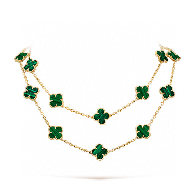 [Shinejoy]CLOVER 20 MOTIFS MALACHITE GOLD