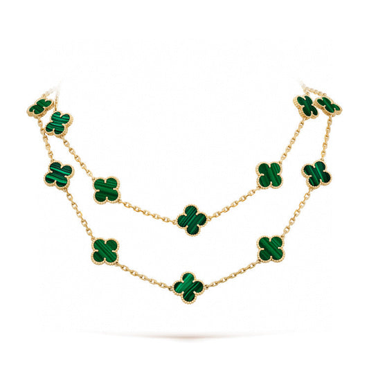 [Shinejoy]CLOVER 20 MOTIFS MALACHITE GOLD