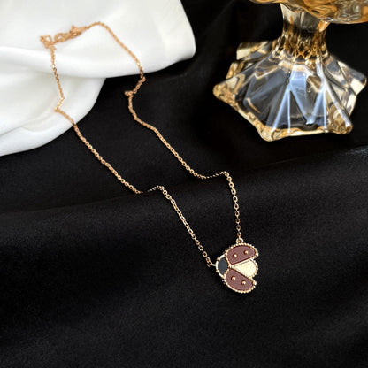 [Shinejoy]LUCKY  CARNELIANS LADYBUG NECKLACE