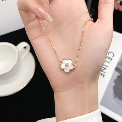 [Shinejoy]LUCKY WHITE MOP PLUM BLOSSOM  BRACELET