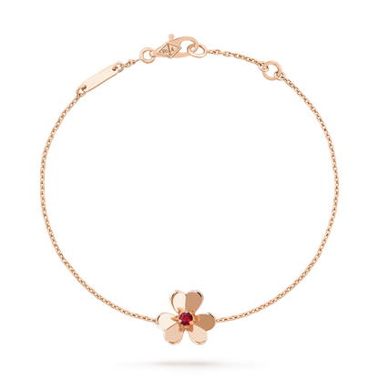 [Shinejoy]FRIVOLE GOLD FLOWER PINK MALACHITE BRACELET