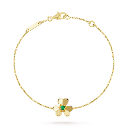 [Shinejoy]FRIVOLE GOLD FLOWER PINK MALACHITE BRACELET