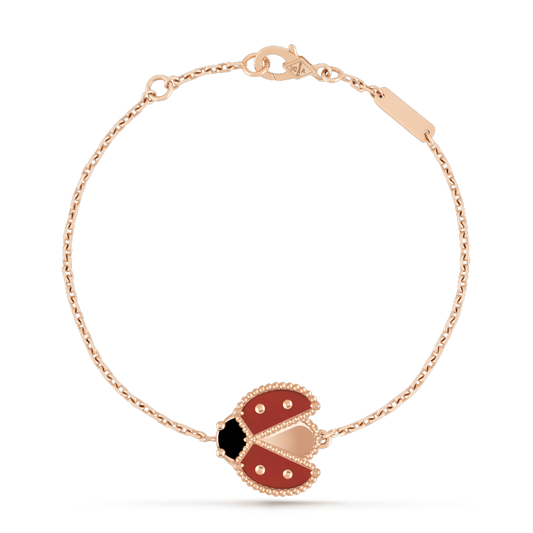 [Shinejoy]LUCKY SPRING 1 MOTIF PINK GOLD BRACELET