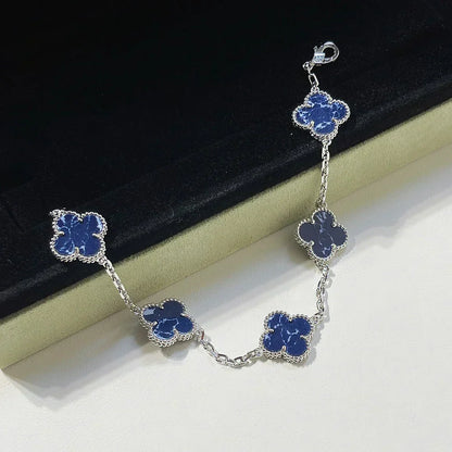 [Shinejoy]CLOVER 5 MOTIF PIETERSITE BRACELET COLLECTION