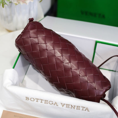 POCHETTE INTRECCIATO 22 EN AGNEAU BOURGOGNE