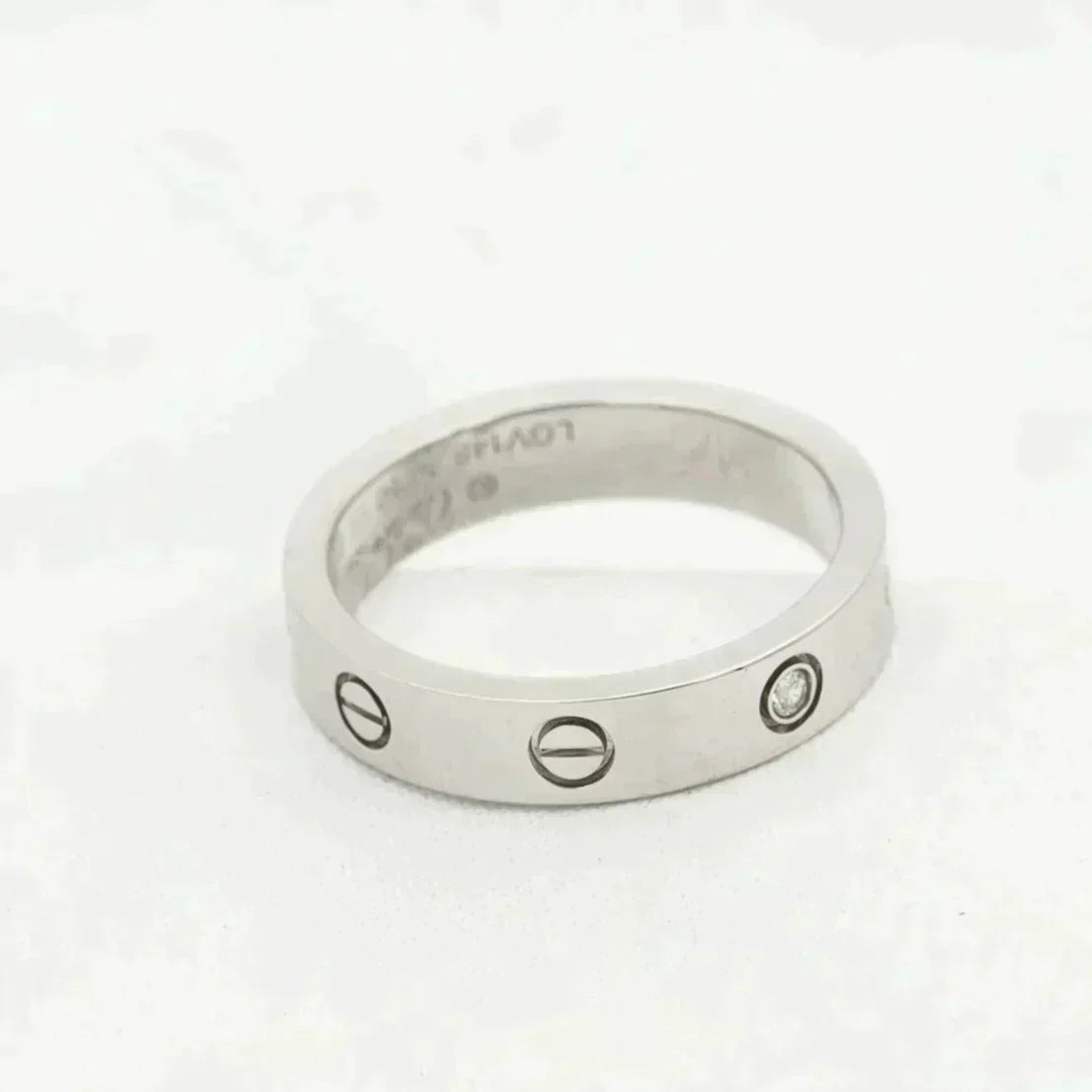 [Shinejoy]LOVE RING 4MM 1 DIAMOND SILVER