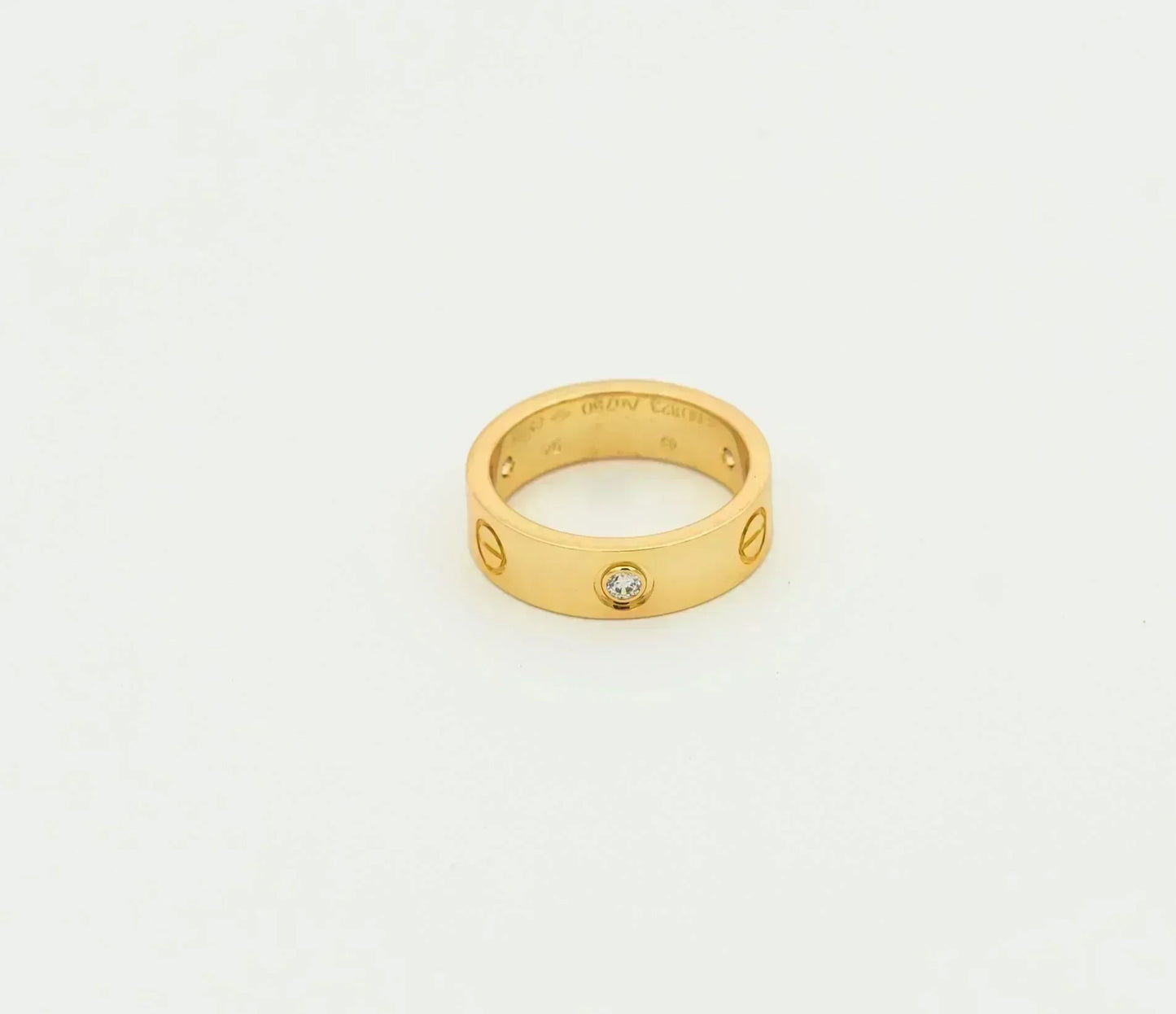 [Shinejoy]LOVE RING 5.5MM 3 DIAMONDS GOLD