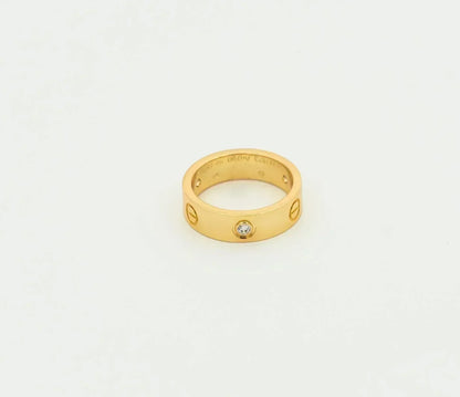 [Shinejoy]LOVE RING 5.5MM 3 DIAMONDS GOLD