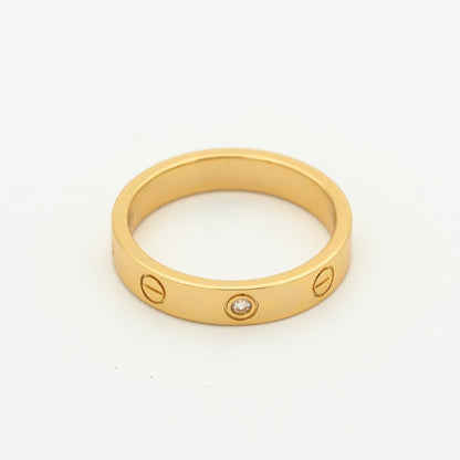 [Shinejoy]LOVE RING 4MM 1 DIAMOND PINK GOLD