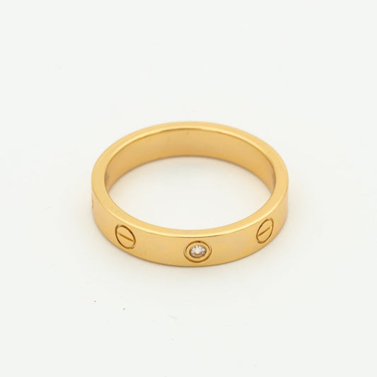[Shinejoy]LOVE RING 4MM 1 DIAMOND PINK GOLD