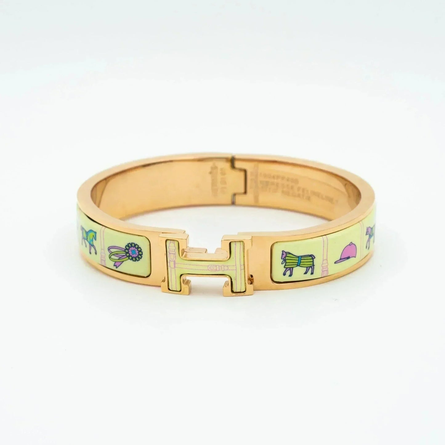 [Shinejoy]H PINK GOLD BRACELET CREAM CERAMIC