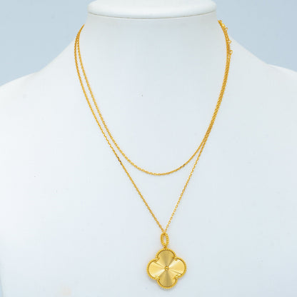 [Shinejoy]CLOVER 25MM PEDANT NECKLACE GOLD