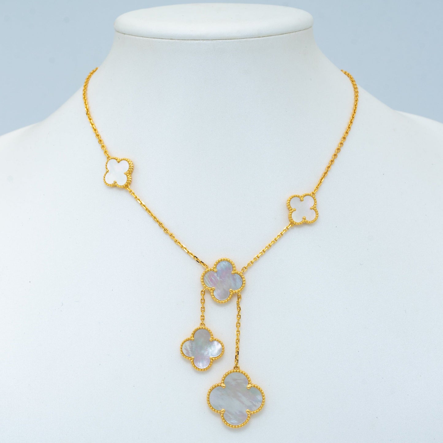 [Shinejoy]CLOVER MOTHER OF PEARL NECKLACE 6 MOTIF