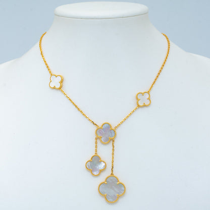 [Shinejoy]CLOVER MOTHER OF PEARL NECKLACE 6 MOTIF