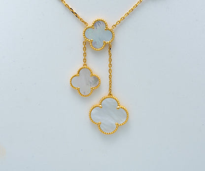[Shinejoy]CLOVER MOTHER OF PEARL NECKLACE 6 MOTIF