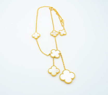 [Shinejoy]CLOVER MOTHER OF PEARL NECKLACE 6 MOTIF