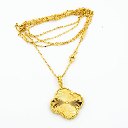 [Shinejoy]CLOVER 25MM PEDANT NECKLACE GOLD