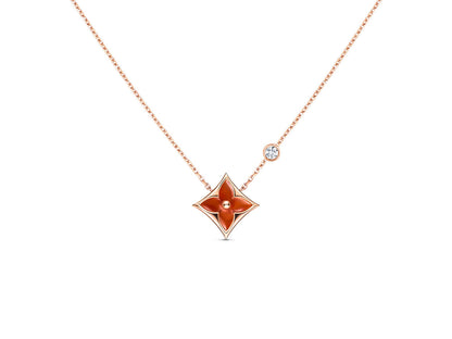[Shinejoy]STAR NECKLACE PINK GOLD 1 DIAMOND