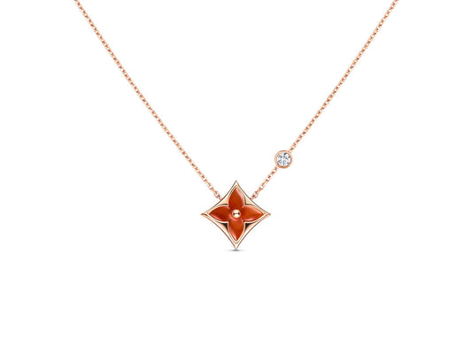 [Shinejoy]STAR NECKLACE PINK GOLD 1 DIAMOND