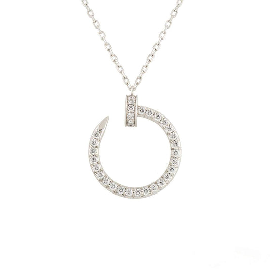 [Shinejoy]JUSTE NECKLACE SILVER DIAMONDS