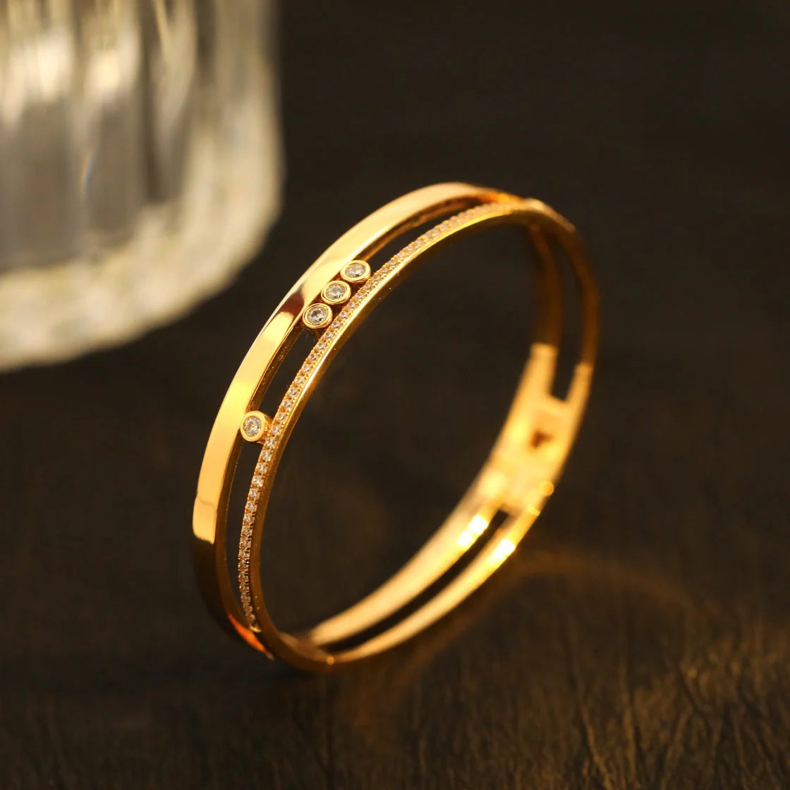 [Shinejoy]Move Romane Diamond Bangle Bracelet