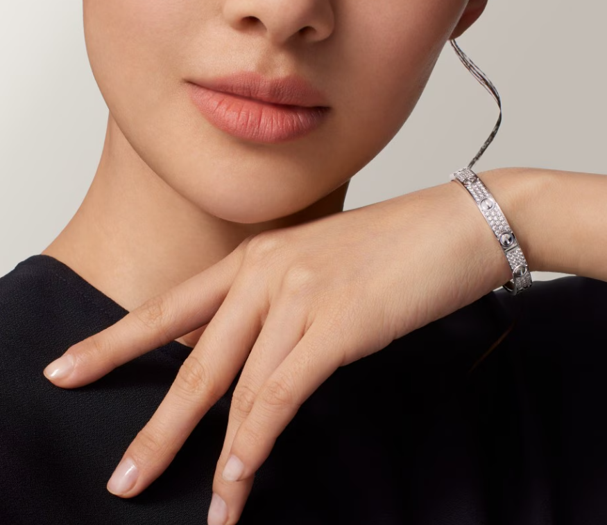 [Shinejoy]NEW-LOVE-6.1MM-Width Diamond-Studded Bracelet