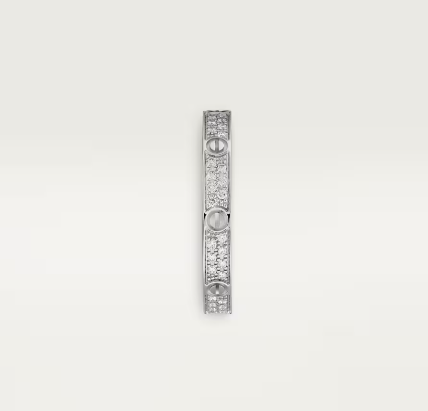 [Shinejoy]LOVE RING 2.6mm-wide full-diamond ring silver