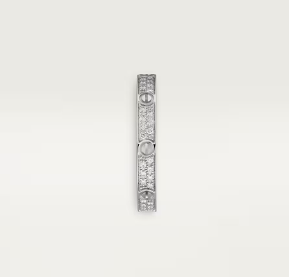 [Shinejoy]LOVE RING 2.6mm-wide full-diamond ring silver