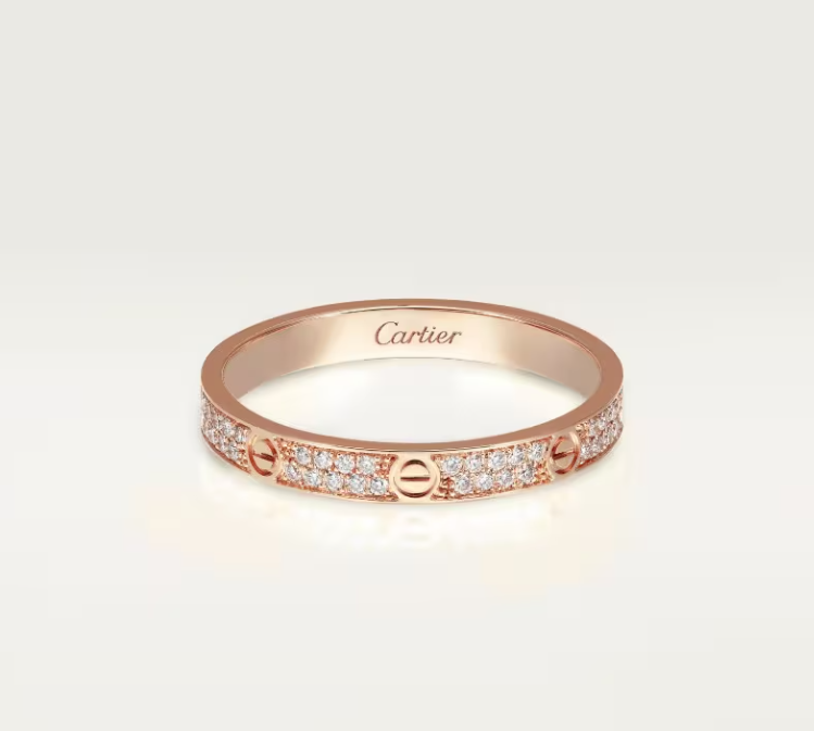 [Shinejoy]LOVE RING 2.6mm-wide full-diamond ring Shinejoy Gold