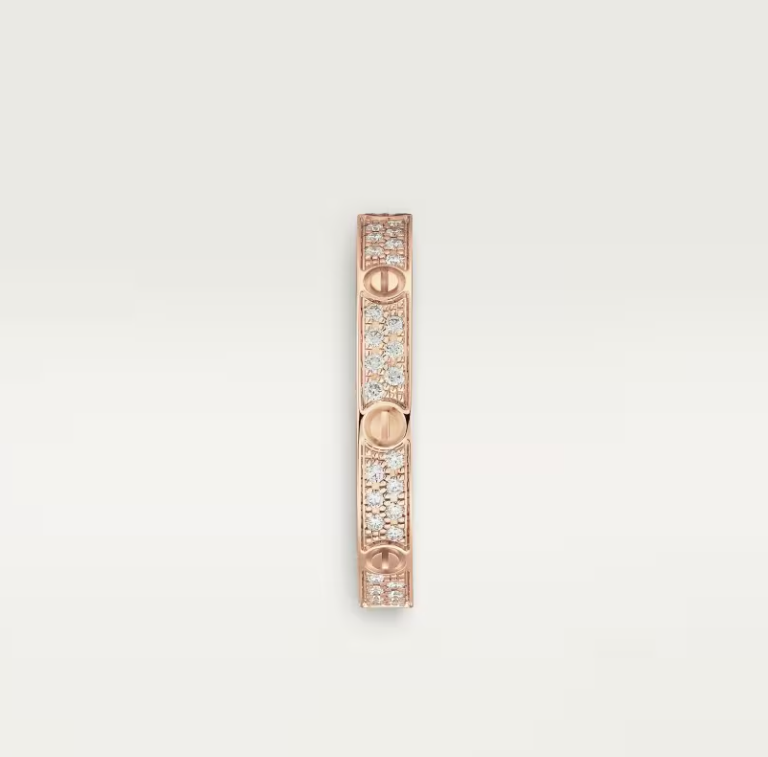 [Shinejoy]LOVE RING 2.6mm-wide full-diamond ring Shinejoy Gold
