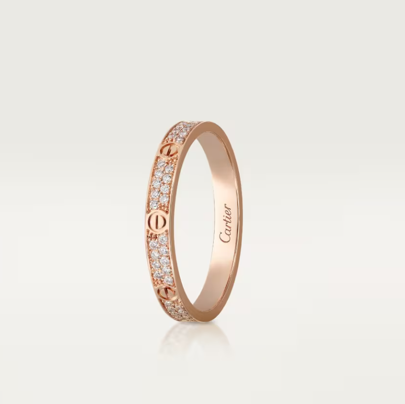 [Shinejoy]LOVE RING 2.6mm-wide full-diamond ring Shinejoy Gold