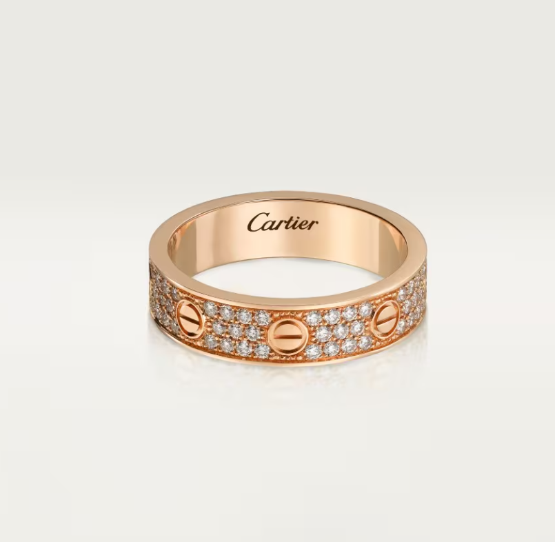 [Shinejoy]LOVE RING 4mm-wide full-diamond ring Shinejoy Gold