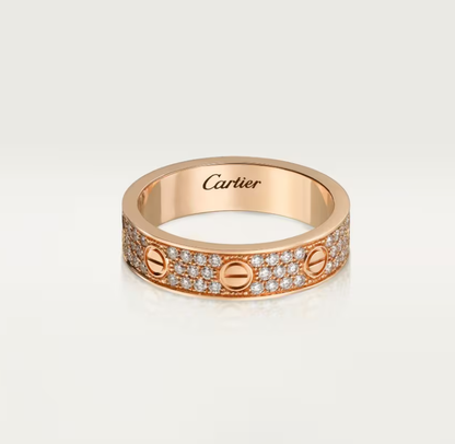 [Shinejoy]LOVE RING 4mm-wide full-diamond ring Shinejoy Gold