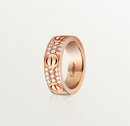 [Shinejoy]LOVE RING 6.5mm-wide full-diamond ring Shinejoy Gold