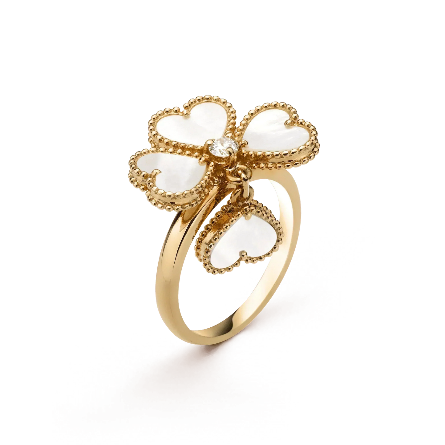 [Shinejoy]SWEET CLOVER WHITE MOP RING