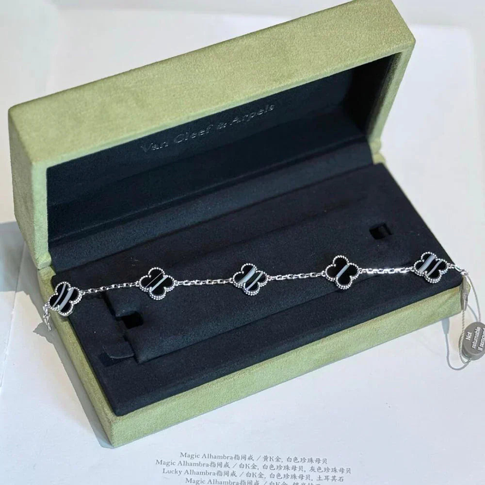 [Shinejoy] CLOVER 5 MOTIF PULSAR STONE BRACELET COLLECTION