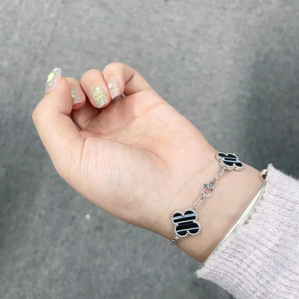 [Shinejoy] CLOVER 5 MOTIF PULSAR STONE BRACELET COLLECTION