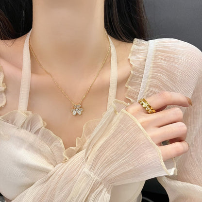 [Shinejoy]FLOWER DIAMOND NECKLACE