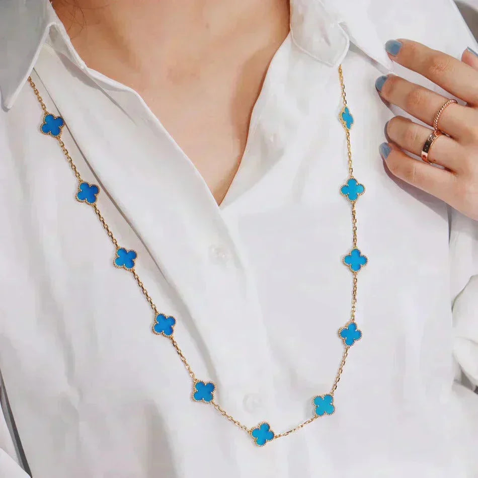 [Shinejoy]CLOVER 20 MOTIFS TURQUOISE GOLD