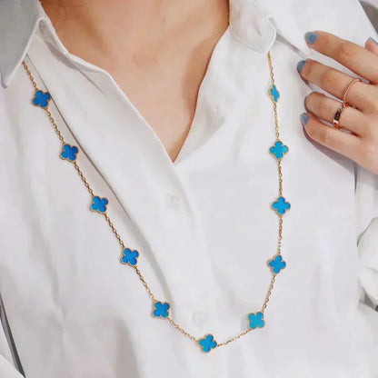 [Shinejoy]CLOVER 20 MOTIFS TURQUOISE GOLD