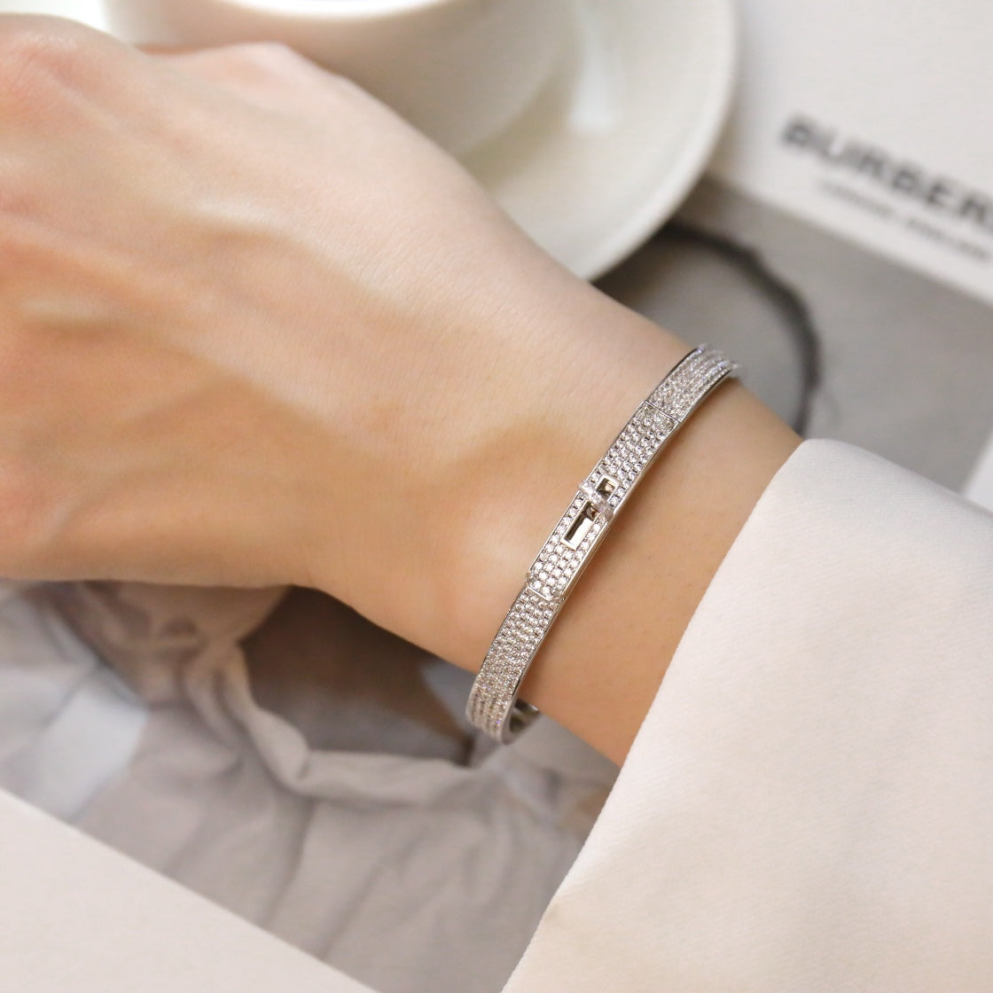 [Shinejoy]KELLY BRACELET DIAMOND PAVED