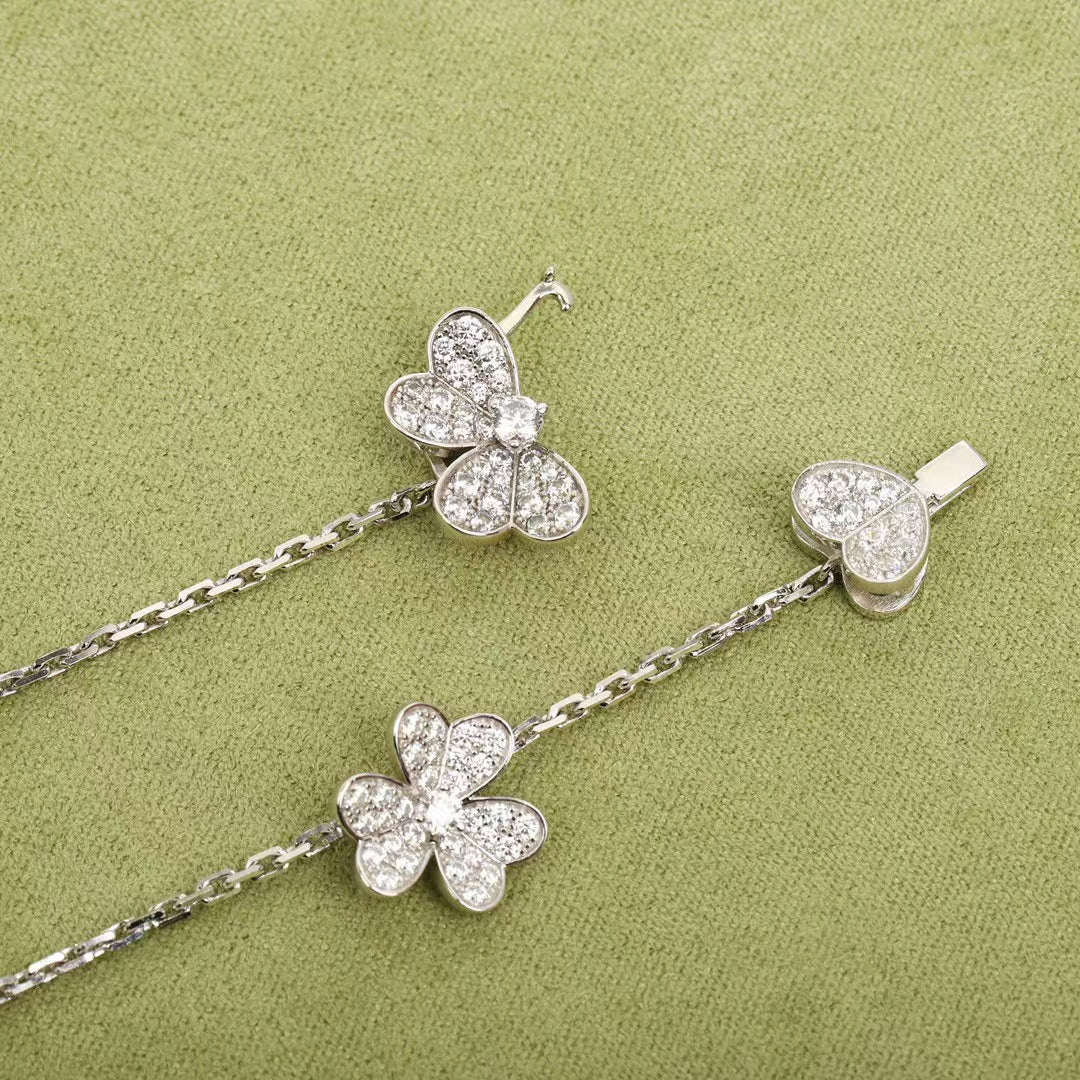 [Shinejoy]FRIVOLE SILVER 9 FLOWERS NECKLACE