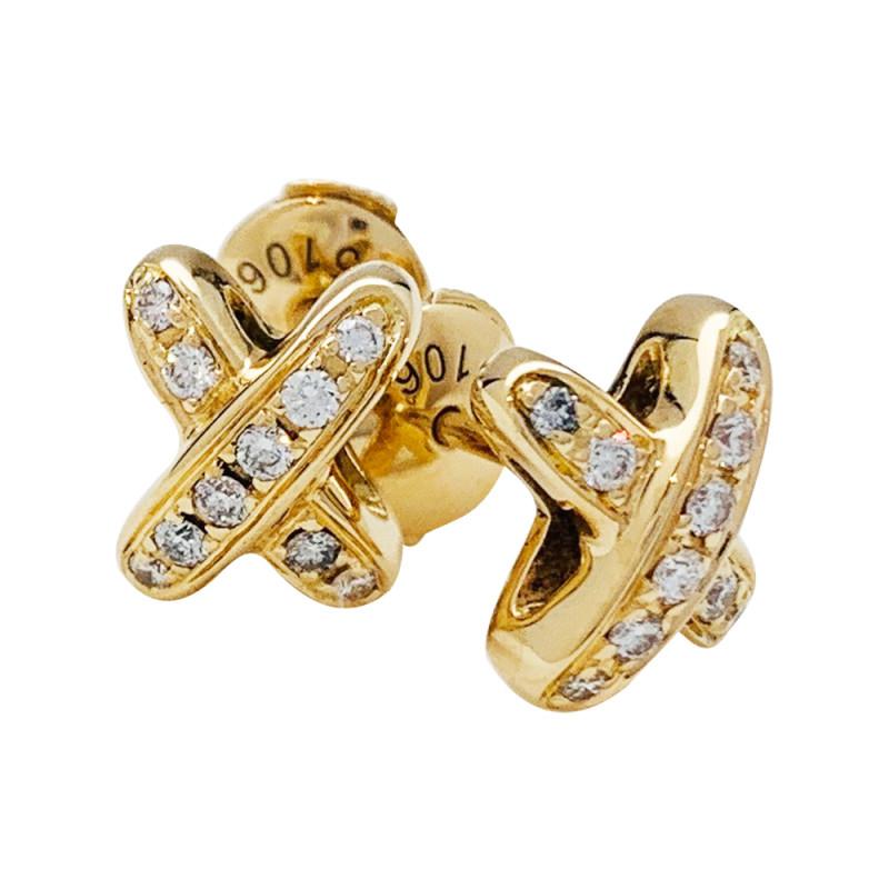 [Shinejoy]JEUX DE GOLD DIAMOND EARRINGS
