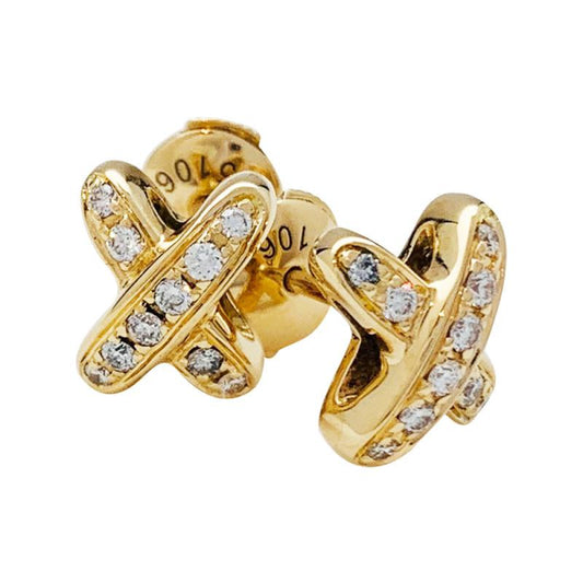 [Shinejoy]JEUX DE GOLD DIAMOND EARRINGS