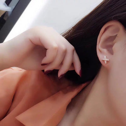 [Shinejoy]JEUX DE GOLD DIAMOND EARRINGS
